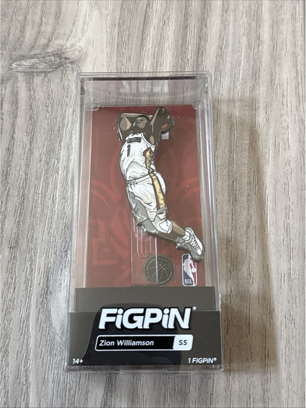 FiGPiN Zion Williamson NBA Series 1 NEW SEALED Collectible Pin #S5 Pelicans